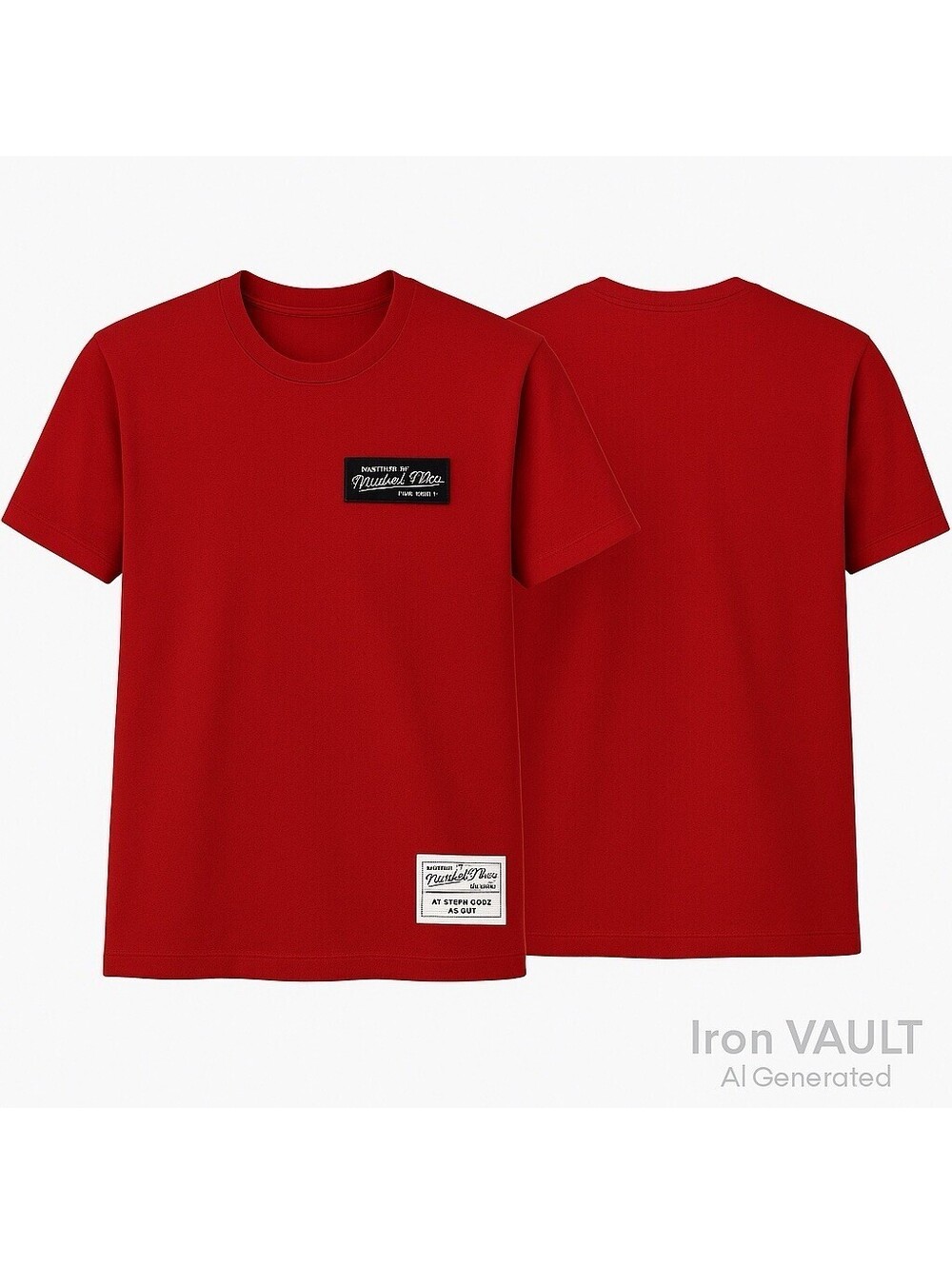 Mitchell Ness Tee Mens Medium Red Box Logo Shirt Branded Cotton NWT